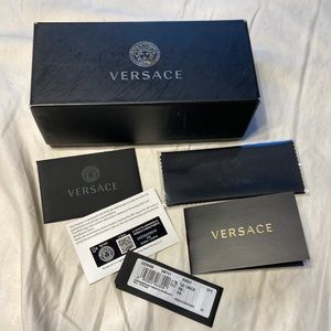 Versace sunglasses box with wipe cloth, authenticity card/envelope,booklet,tag